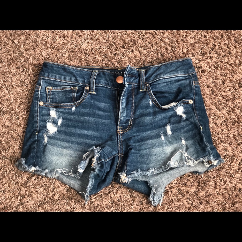 AE Super Stretch Destroyed Shorts